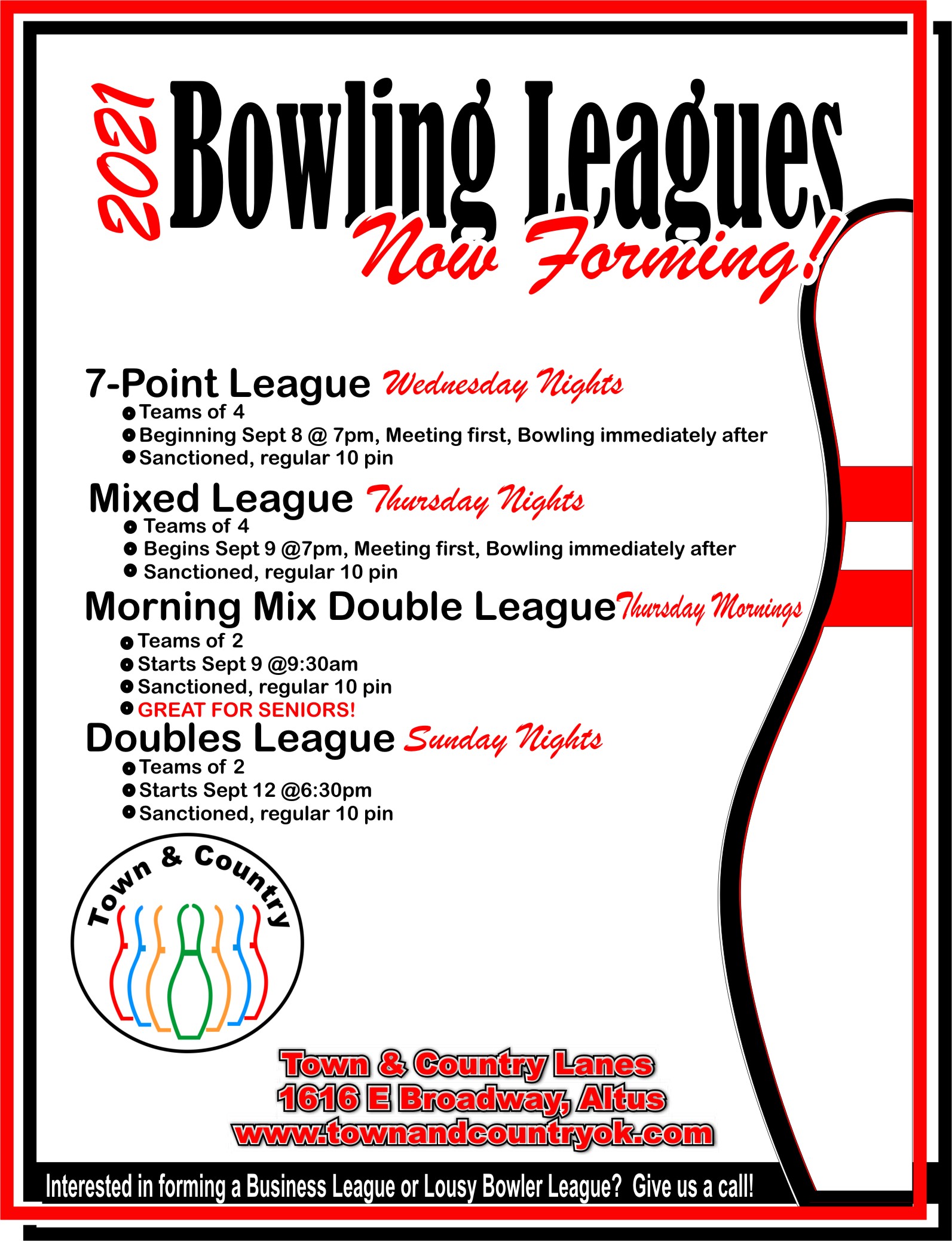 Town & Country Lanes > Leagues & Tournaments